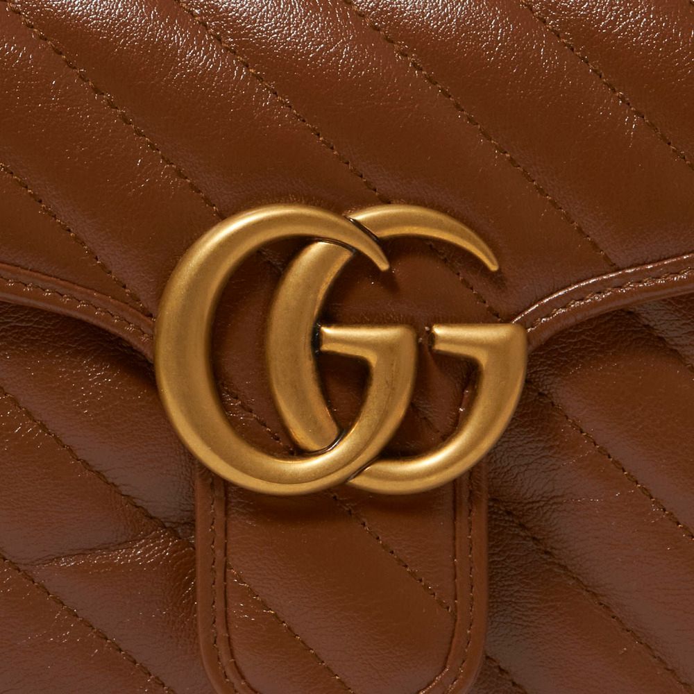 Gucci Crossbody Bag Brown GG Marmont - Picture 9 of 9